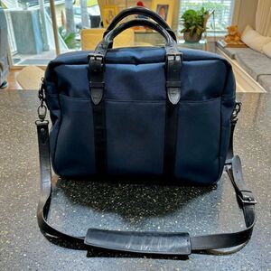 Stuart & Lau Cary Soft Side Waterproof briefcase. Blue/Black